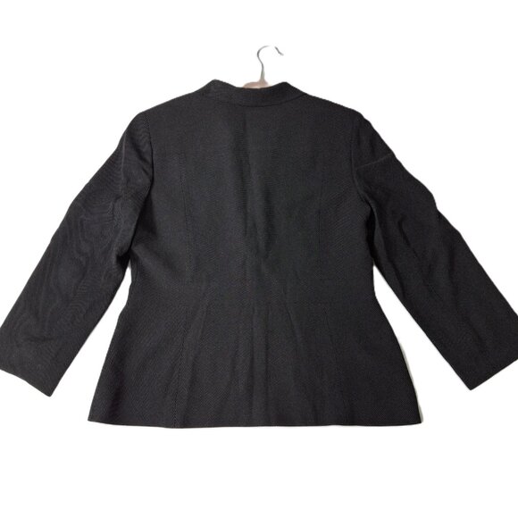 Anne Klein Tailored One Button Career Suit Blazer Jacket Sz 12 Lined Vintage - Picture 9 of 15